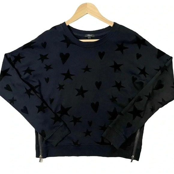Rails Marlo Hearts Stars Side-Zip Pullover Sweatshirt - Picture 3 of 6